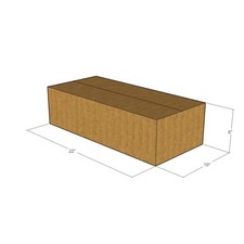 15 22x10x6 Kraft Brown Corrugated Shipping Boxes 32 ECT Single-Wall New