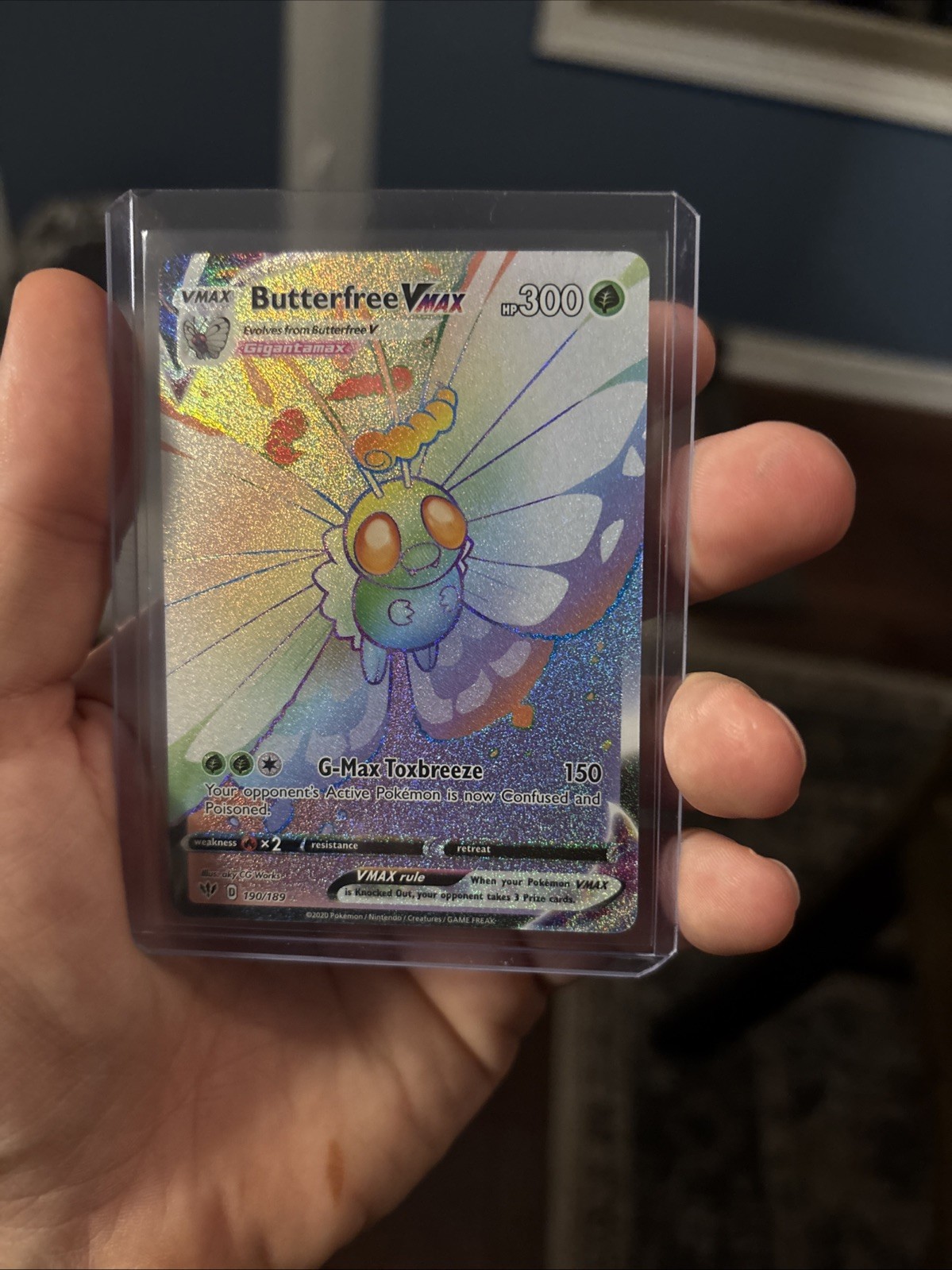 Pokémon TCG Butterfree VMAX Darkness Ablaze 190/189 Secret Rare Card