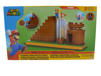 Super Mario Spielset Kurs Abgeschlossen Diorama inkl. Mario Figur Jakks Pacific