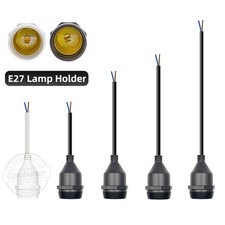 E27 Light Bulb Holder Lamp Base Socket Cable 2-Core Waterproof IP67 10cm-200cm