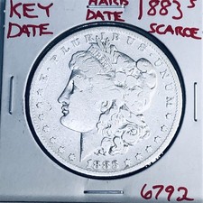 1883 S MORGAN SILVER DOLLAR HI GRADE GENUINE U.S. MINT RARE KEY COIN 6792