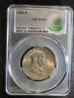 1952-D CAC GRADED MS64 Franklin Half Dollar Mint Set Coin Light Toning