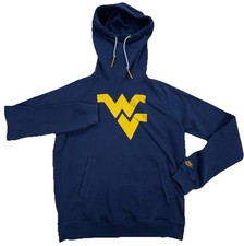 West Virginia Mountaineers Hoodie Women Medium Sweatshirt WVU Nike Funnel Neck