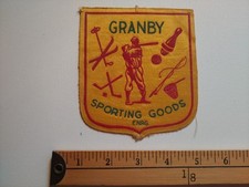 * 50S GRANBY SPORTING GOODS SKI BASEBALL BOWLING HOCKEY FISHING PATCH CREST *