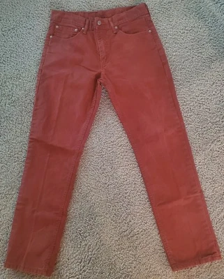 Levi's 511 Slim Fit Men's Pants 33x30 Terracotta Burnt Orange Rust Red Cotton - Image 1 of 4