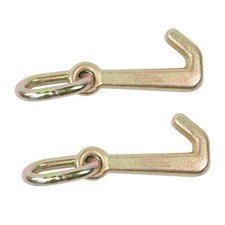 2 Pack 5/16 Inch Mini Towing J Hooks G70 w/ Link 5400 lbs Working Load Limit
