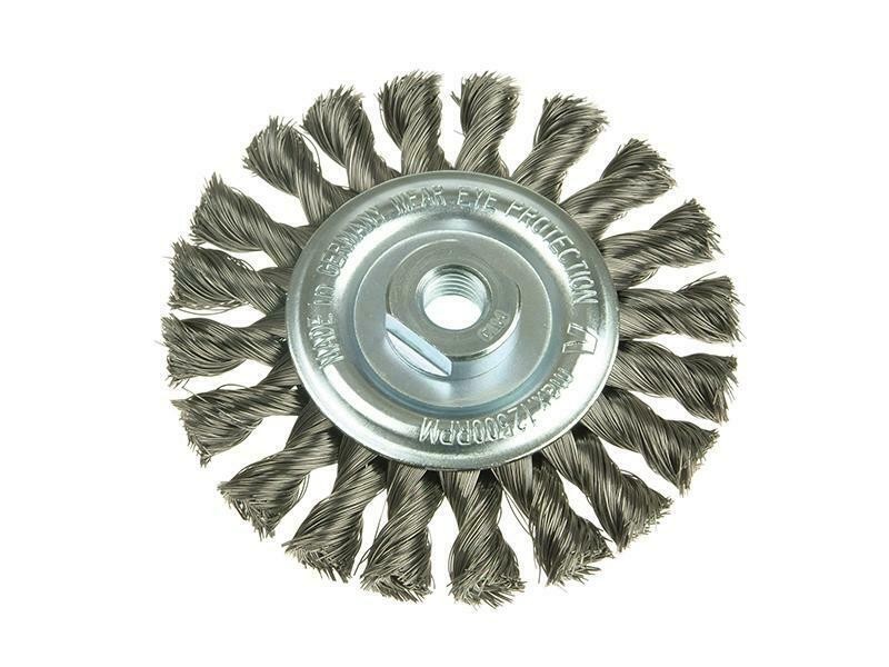 Lessmann Knot Wheel Brush 115 X 14Mm 22.2Mm Bore Steel Wire 0.50 LES472211