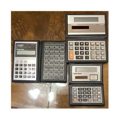 Casio SL-100W & Radio Shack EC-416 EC-4013 Vintage Calculators Lot
