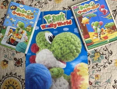 Nintendo Yoshi's Woolly World (1) Wii U Guide, (1) 3DS Guide & (1) Promo Poster