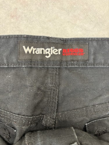 Wrangler Riggs Workwear Ripstop Ranger Cargo Pants Mens 42x30 Black - Picture 6 of 6