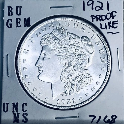 1921 BU GEM MORGAN SILVER DOLLAR UNC MS+++ U.S. MINT RARE COIN 7168