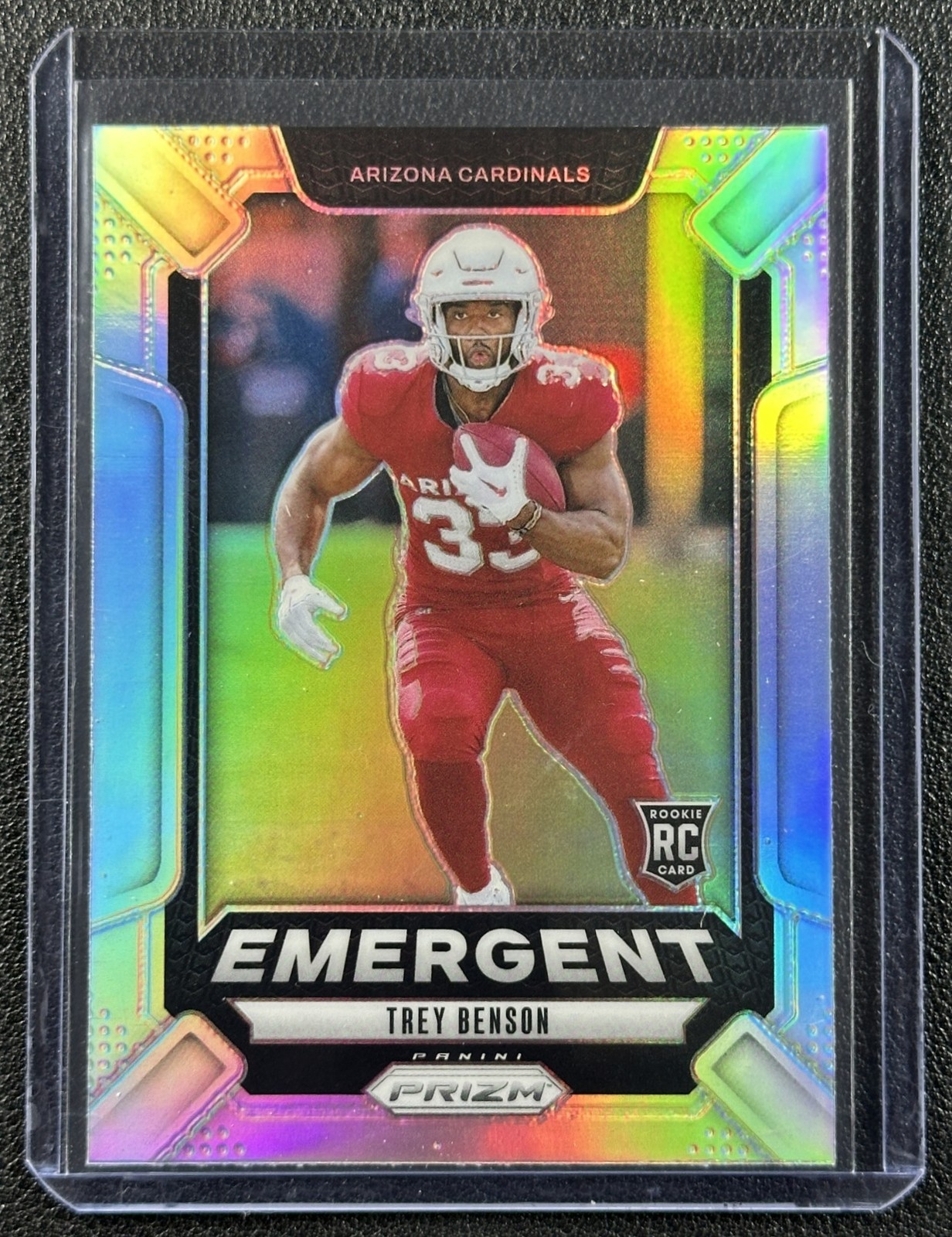 TREY BENSON 2024 PANINI PRIZM #17 ROOKIE EMERGENT SILVER RC CARDINALS
