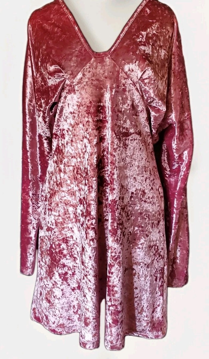asos pink velvet dress New Look 90s velvet a-line dress in bright pink