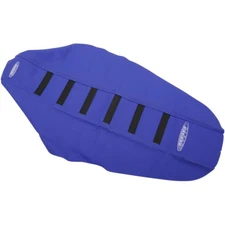 SDG 6-Rib Gripper Seat Cover Black Ribs/Blue Top/Blue Sides Yamaha YZ450F