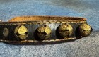Antique Dog Collar with Brass Acorn Bells ONE OF A KIND Collectible — photo 2