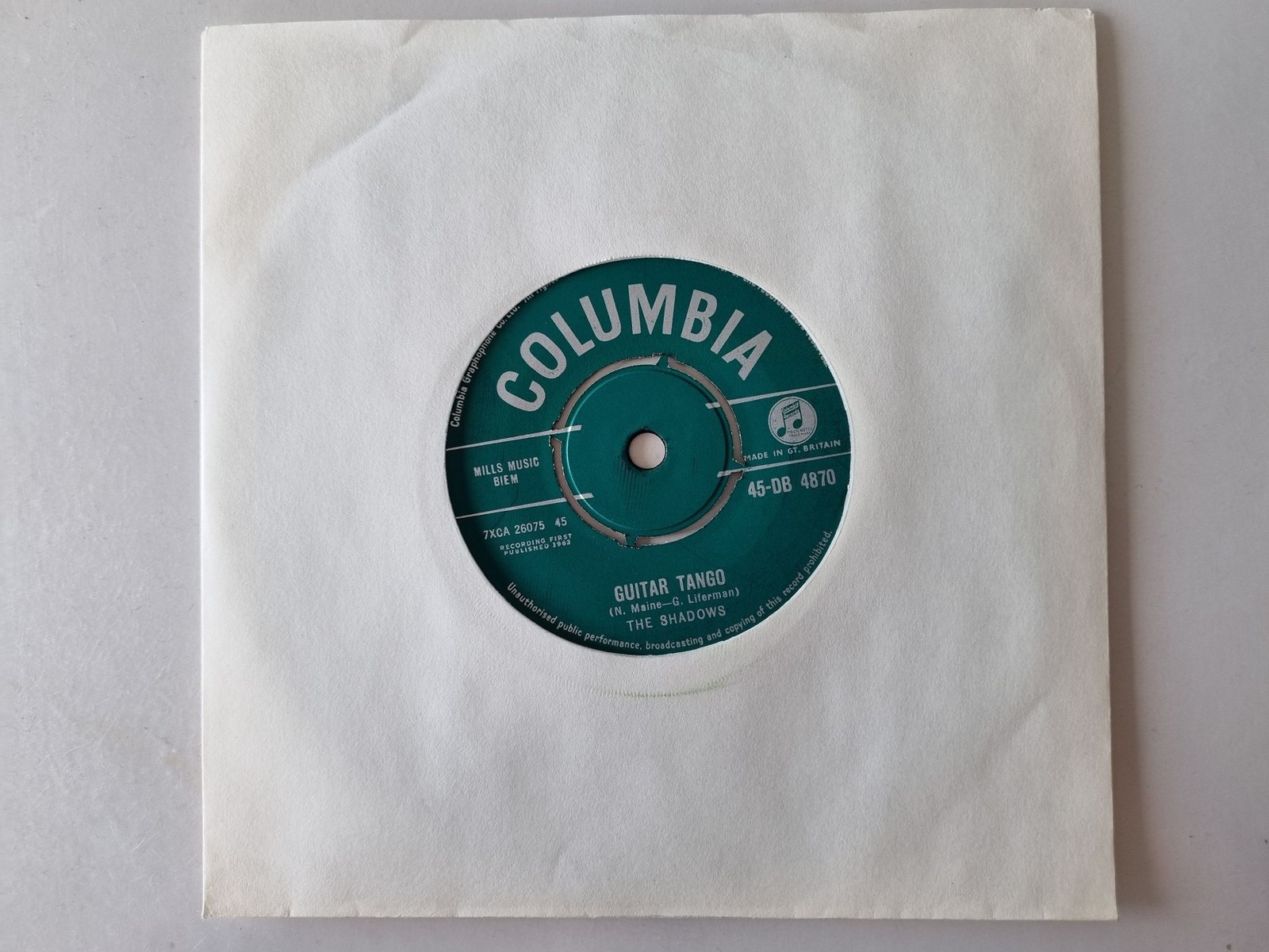 The Shadows - Guitar Tango 7'' Vinyl UK