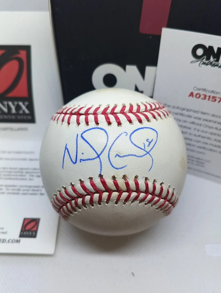 Nick Castellanos Signed Autographed Rawlings OML Baseball MLB Authenticated Onyx - Image 2 of 4