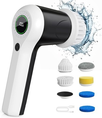 Electric Spin Scrubber Cordless Shower Cleaning Brush Battery Powered
