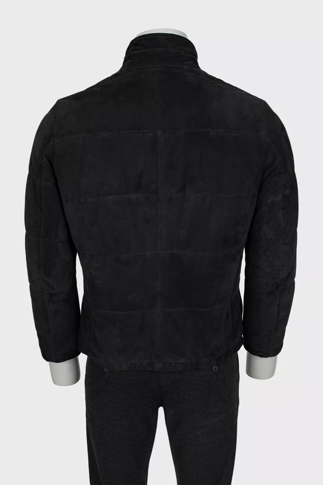 RRP8500$ Men's Kiton Zip Jacket 42US/UK 52IT Black Suede Luxury TOP Brioni Zilli - Image 3 of 4