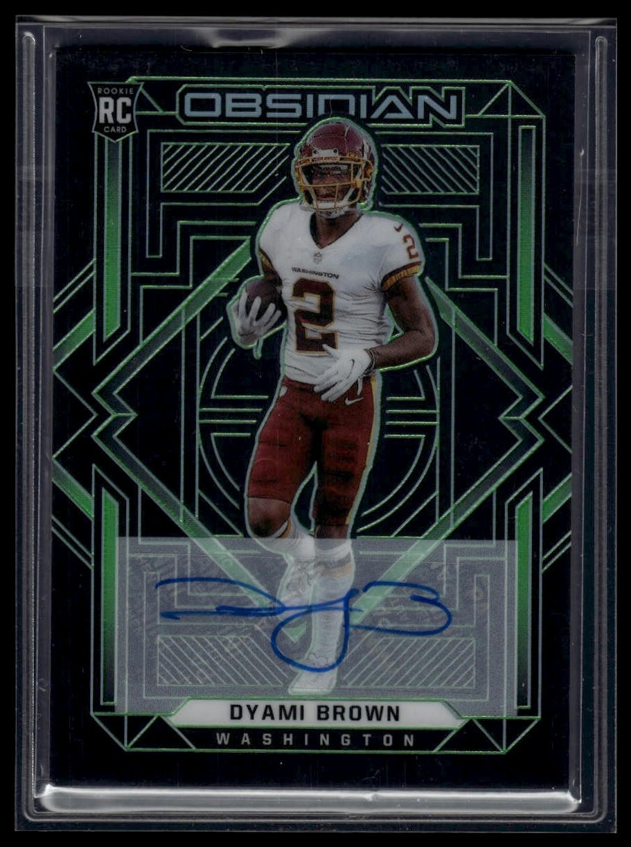 2021 Panini Obsidian #128 Dyami Brown Electric Etch Green #/50