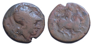 Sicily Syracuse. Agathokles (317 289 BC). Æ 22mm 8 7g Athena Horseman