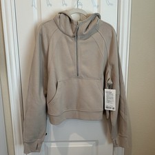 Lululemon Scuba Oversized Half Zip Hoodie Mojave Tan XL/XXL