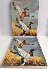Springbok Puzzle Mallards In Flight 250pc Natl Wildlife Fed Complete Vtg 1963
