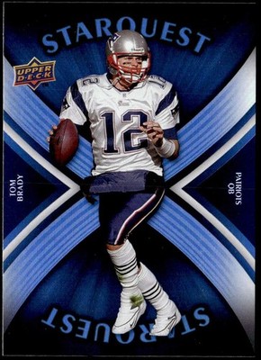 2008 Upper Deck #SQ29 Tom Brady StarQuest Rainbow Blue E1