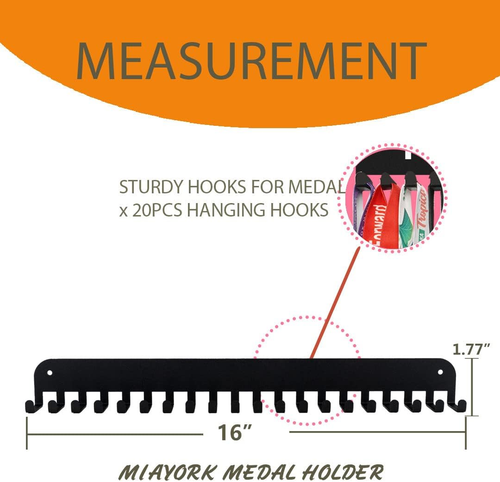 Medal Holder Display Hanger Trophy Shelf - Wall Mount for Sports Medals and Trop - Picture 4 of 12