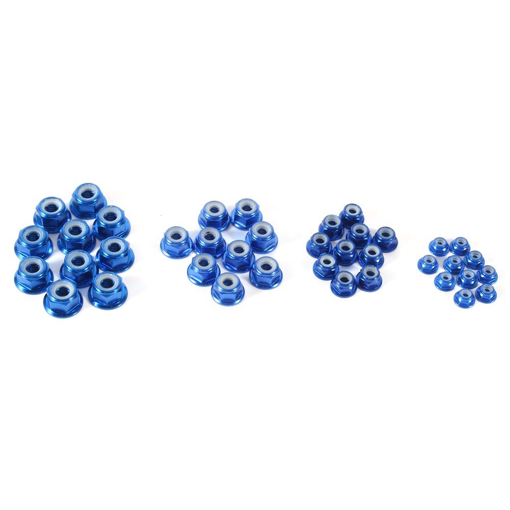Anodize M5 Nylon Insert SelfLock Nuts Hex Lock Nut Aluminum Alloy 10pcs Set