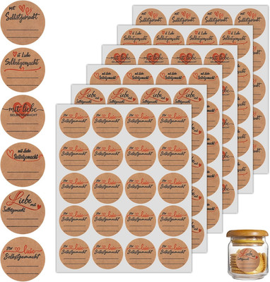 Selbstklebende Kraftpapier-Etiketten für Marmeladengläser - 600 Stück