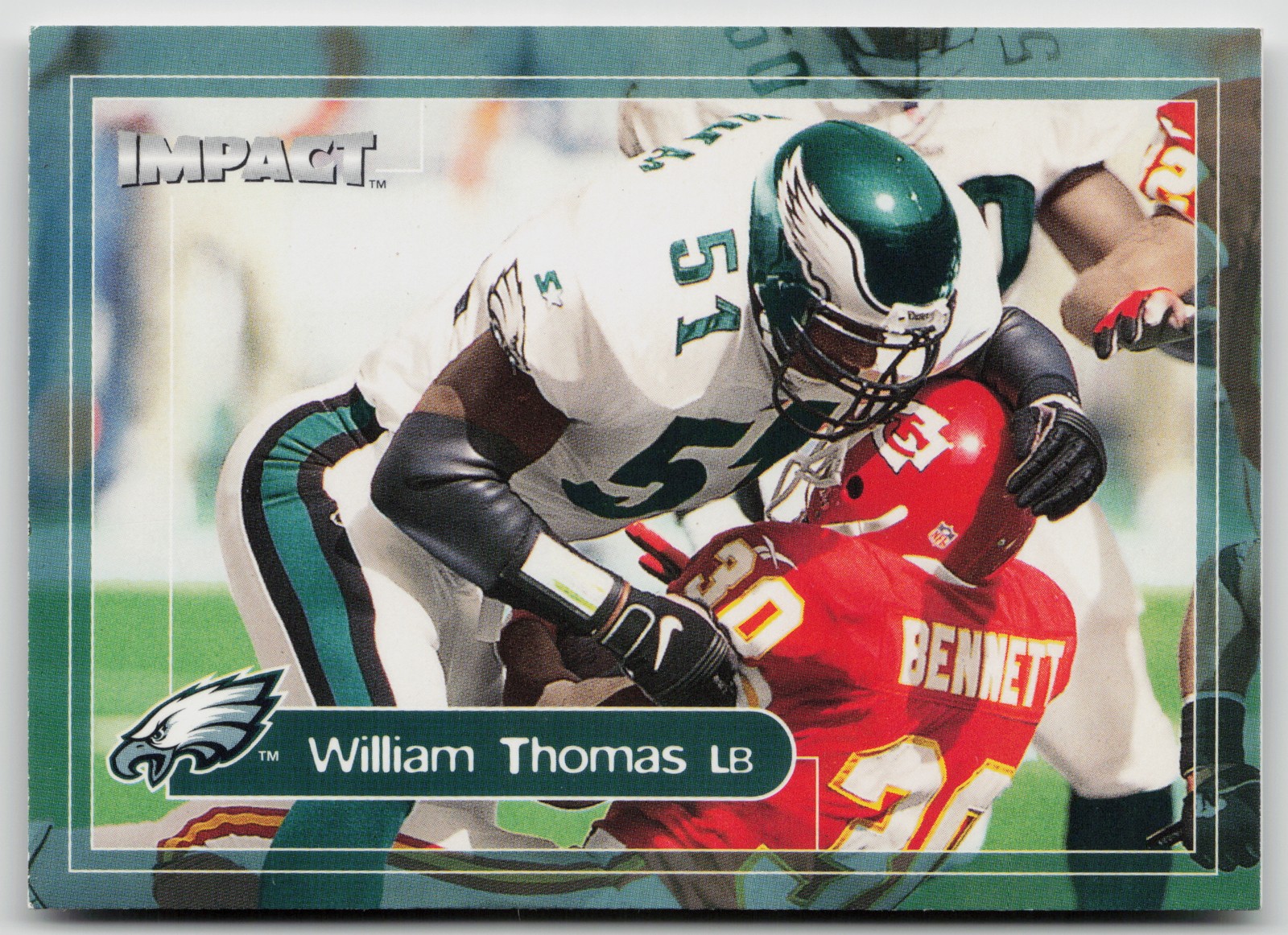 William Thomas 2000 Skybox Impact #45 Philadelphia Eagles