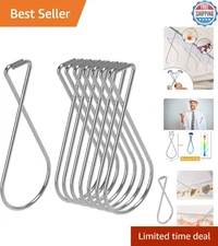 100 Pack Rust Resistant Ceiling Hook Clips for Secure Decoration Hanging