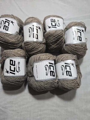 4-Ply Alpaca and Wool Blend Knitting Yarn Ice Brand Taupe Colour 5x50g - Image 1 of 4