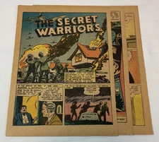 1946 five page cartoon story ~ SECRET WARRIORS The OSS in WWII