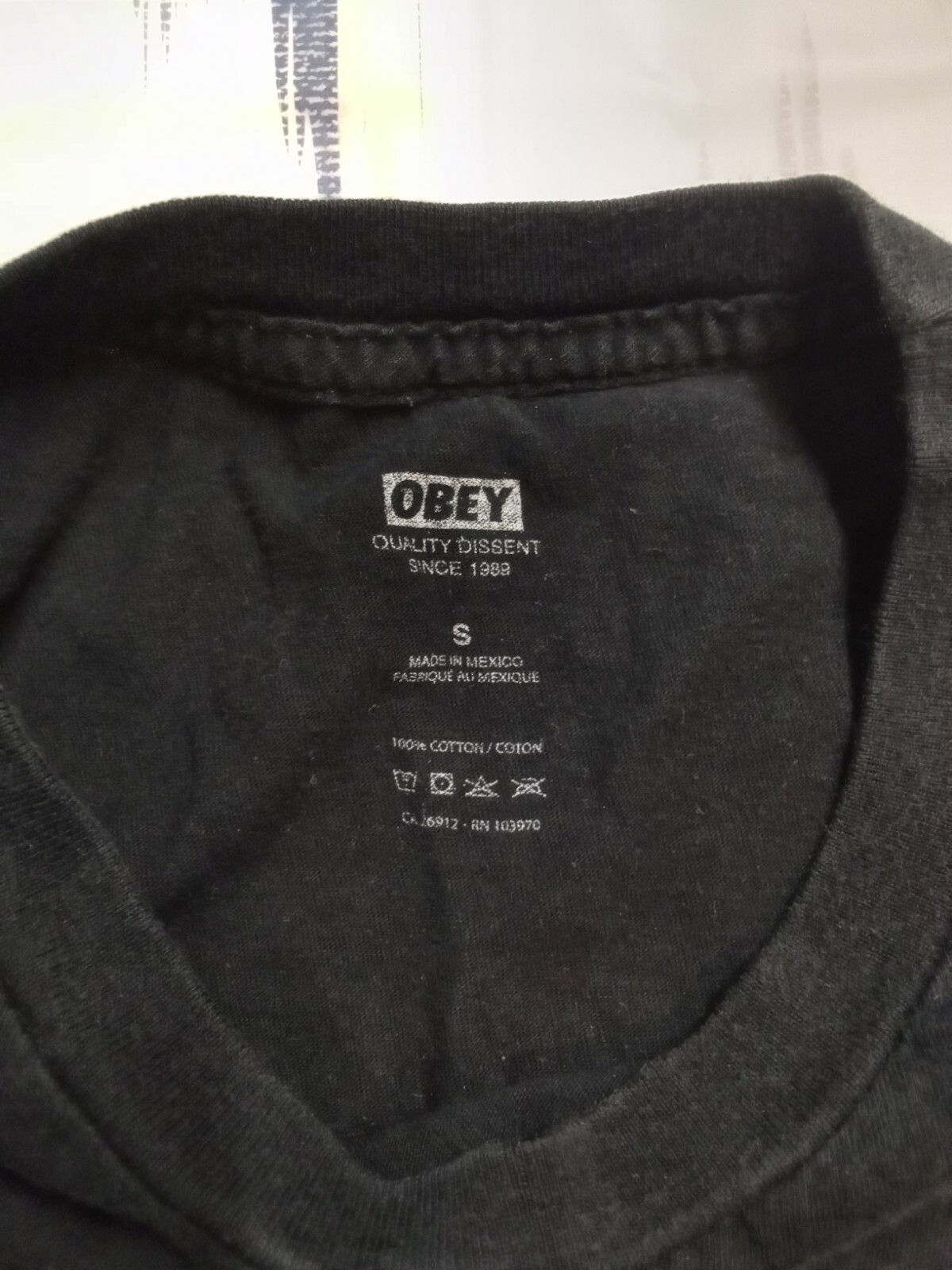 ALTRA T shirt da uomo nera OBEY taglia S Welcome to the Other Side Spider