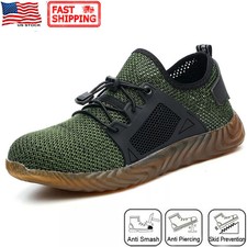 Mens Mesh Safety Shoes Work Steel Toe Boots Indestructible Lightweight Sneakers