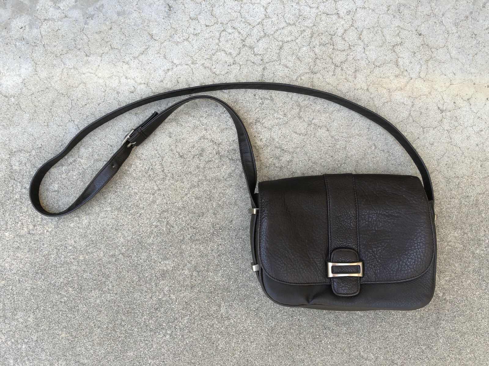 St. John's Bay Women's Genuine Tumble Leather Hobo Travel Crossbody Bag