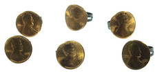 Surplus Lot #7120903 of 6 Qty-Never-Broke Copper Penny Rings - Adjustable Band