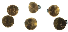 Surplus Lot #7120903 of 6 Qty-Never-Broke Copper Penny Rings - Adjustable Band