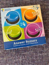 Learning Resources Answer Buzzers, Set of 4, Ages 3 , Assorted Colors Sounds