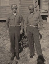 9N Photograph Handsome Man Military Man Uniform Soldiers 1940 s