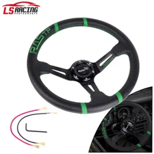 350mm/14” Deep Dish 6 Bolt Aluminum JDM Sport Racing Drifting Steering Wheel