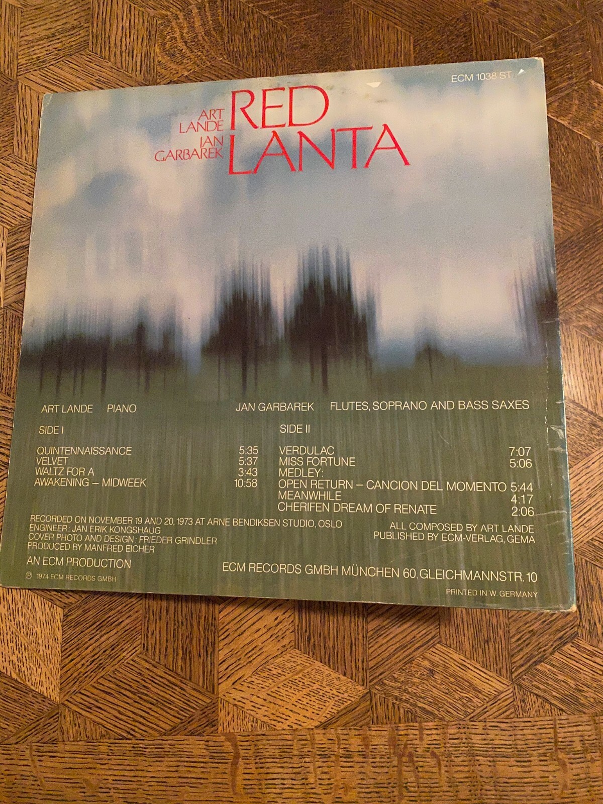 ART LANDE & JAN GARBAREK Red Lanta ECM 1038 {orig GEMA} Recorded