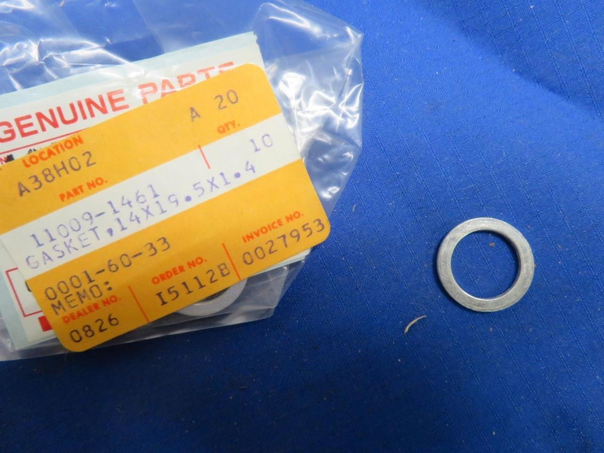 NOS Kawasaki # 11009-1461 Gasket, 14x19.5x1.4 JT KAF KVF ZG ZR ZX