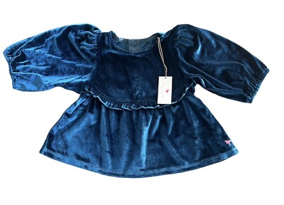 Pink Chicken Girls Velour Rowan Top - Midnight Blue - Size 2 Years | eBay