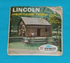 vintage LINCOLN HERITAGE TRAIL VIEW-MASTER REELS packet with booklet