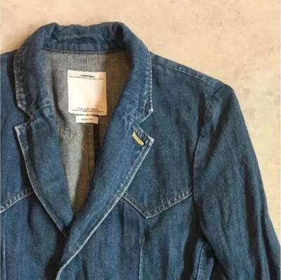 visvim SS WILD BANCH BLAZER DMGD JACKET Size 1 Indigo Auth Men Used from Japan