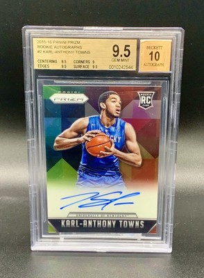 ❤️2015 Panini Prizm Karl Anthony Towns Rookie Auto BGS 9.5/10  