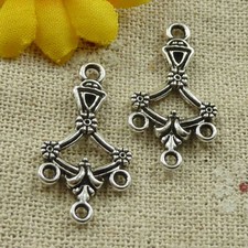 Free Ship 180 pcs tibetan silver earring connectors 27x14mm L-4631